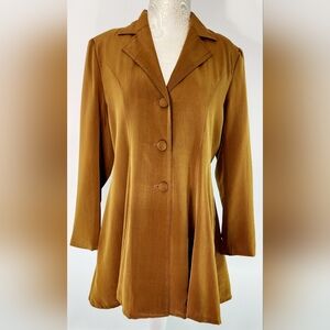Moon lamp gold shimmery women's long sleeve blazer/ coat